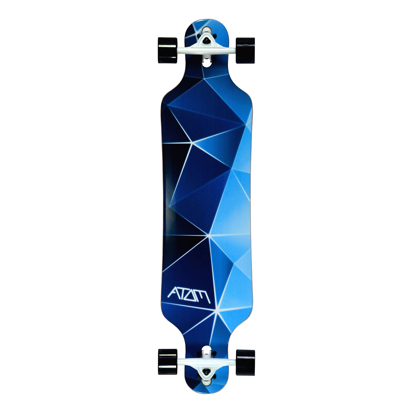 Atom Drop Through Longboard - 40 Inch - Blue Geo