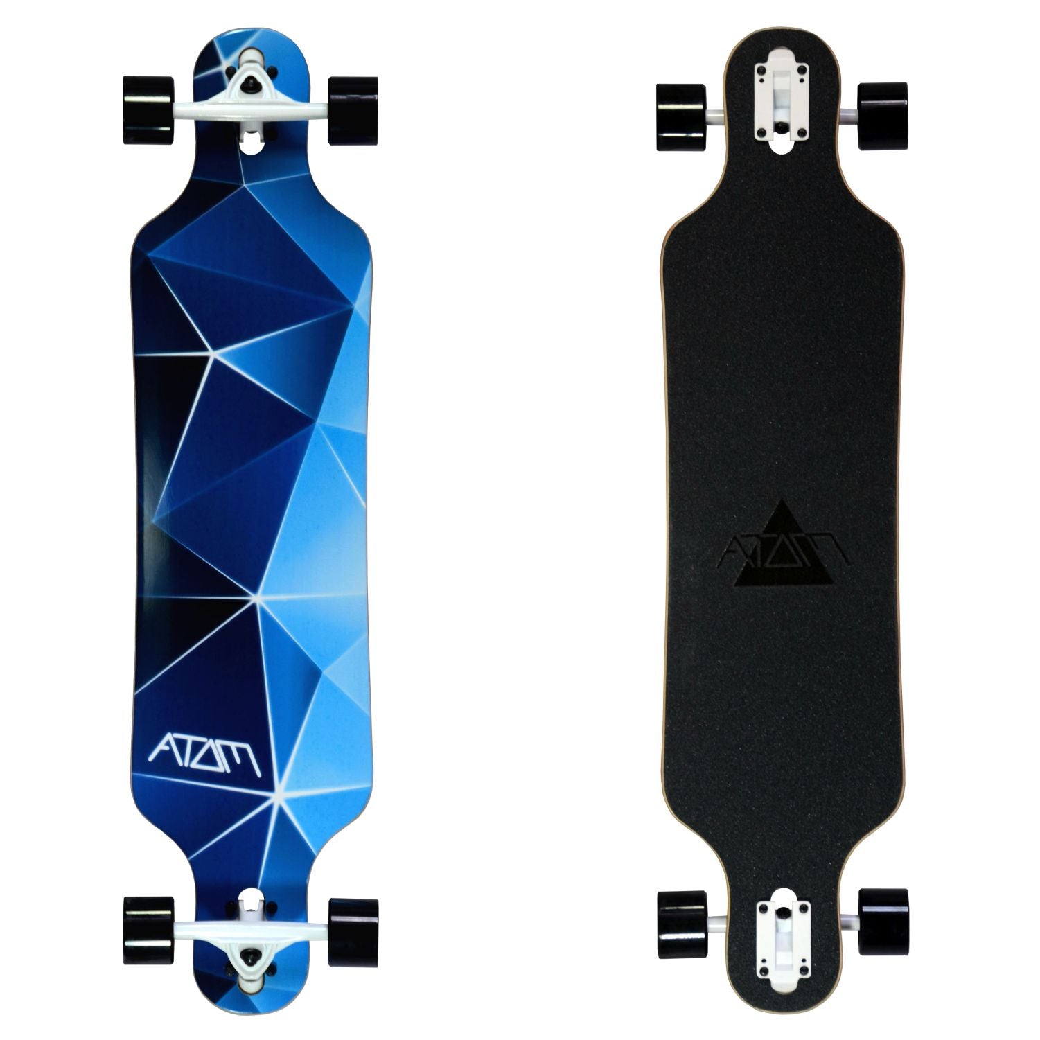 Atom Drop Through Longboard - 40 Inch - Blue Geo