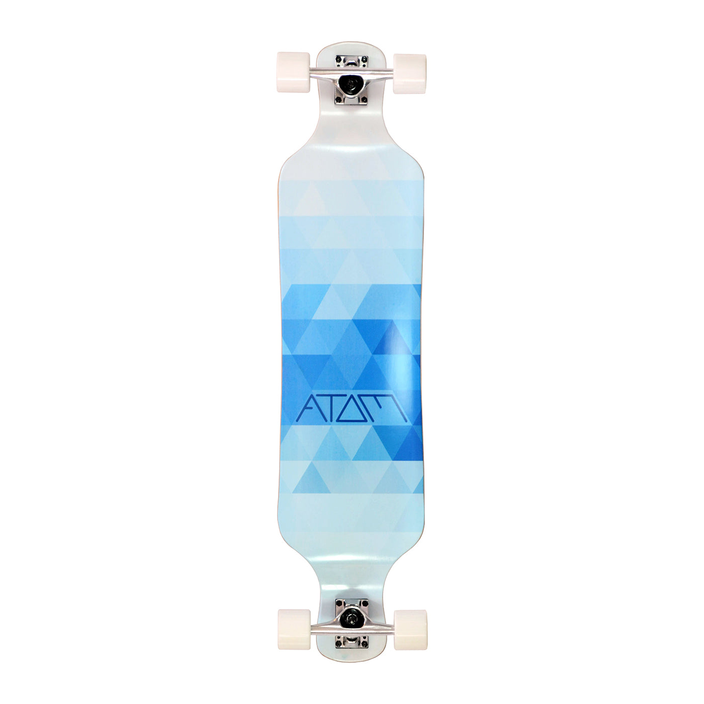 Atom Drop Deck Longboard - 39 Inch - Blue Triangles