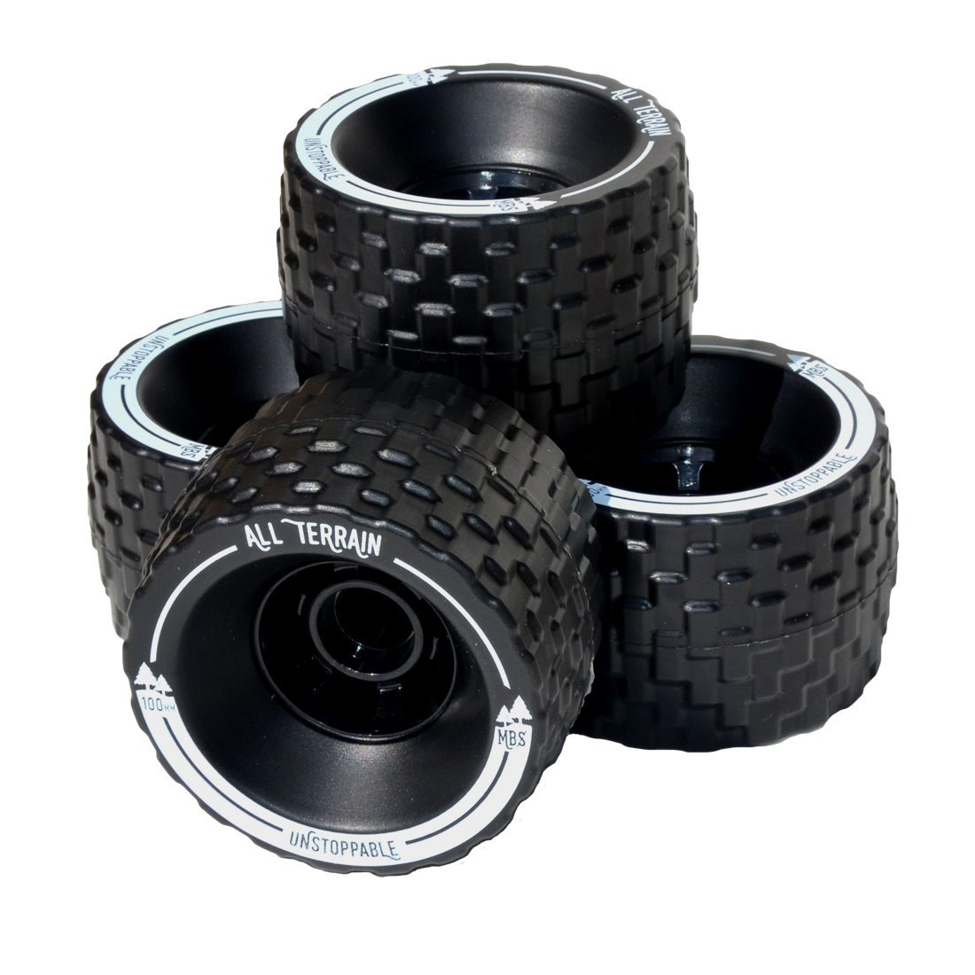 13401 - MBS All Terrain Longboard Wheel - Set - Black