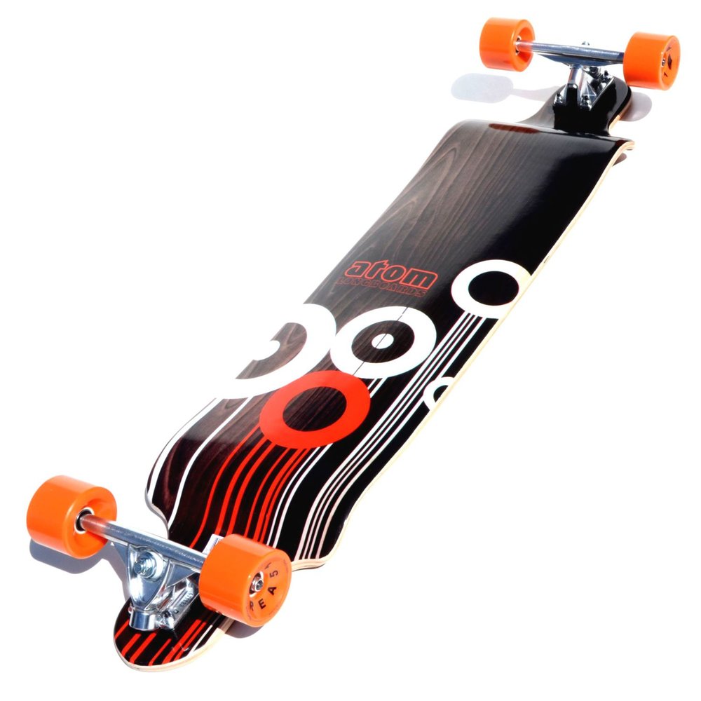 Atom Drop Deck Longboard - 41 Inch (Orange)