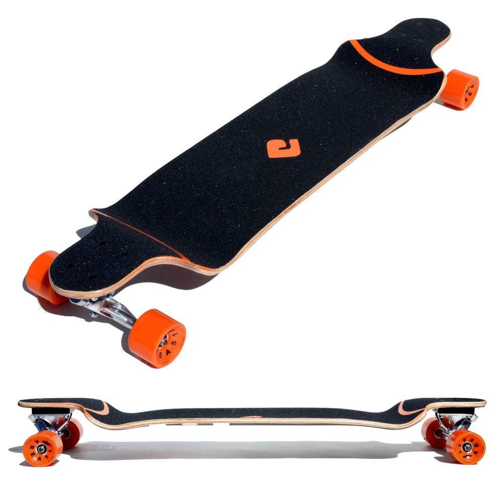 Atom Drop Deck Longboard - 41 Inch (Orange)